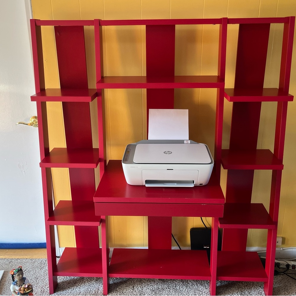 IKEA Red Home Office Shelf